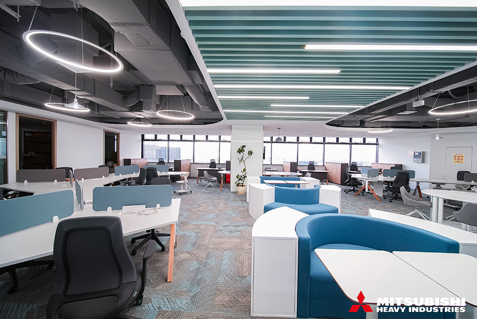 上海三菱重工有限公司開放式辦公區(qū)裝修設(shè)計(jì)
