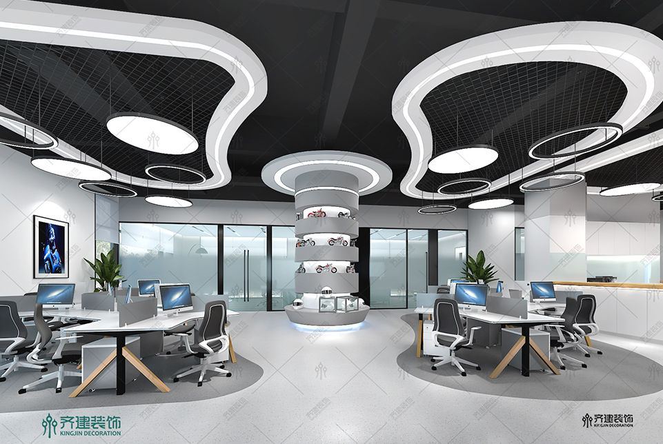 上海湯泉國際大廈開放辦公區(qū)裝修設(shè)計效果圖2
