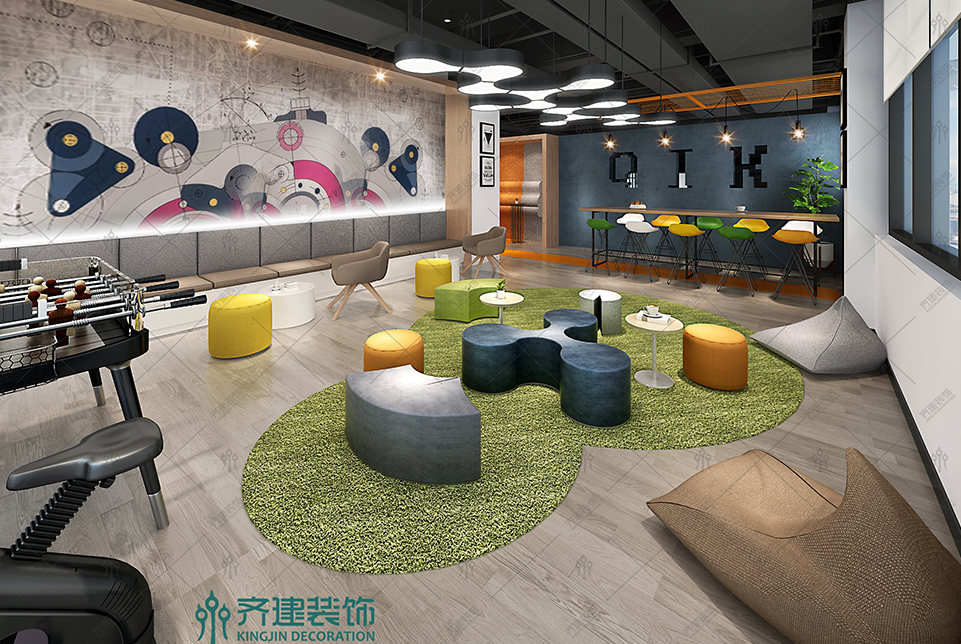 上?？靷}智能科技辦公文娛室裝修設計效果圖