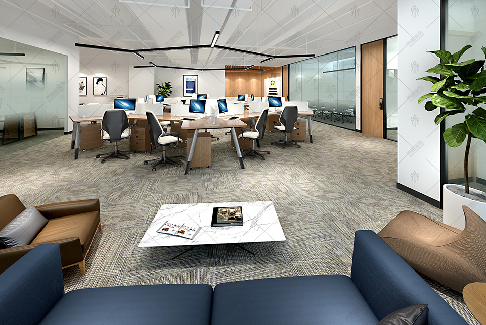 上海寶龍城開(kāi)放式辦公區(qū)裝修設(shè)計(jì)