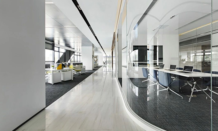 上?？萍硷L開放辦公區(qū)裝修設計