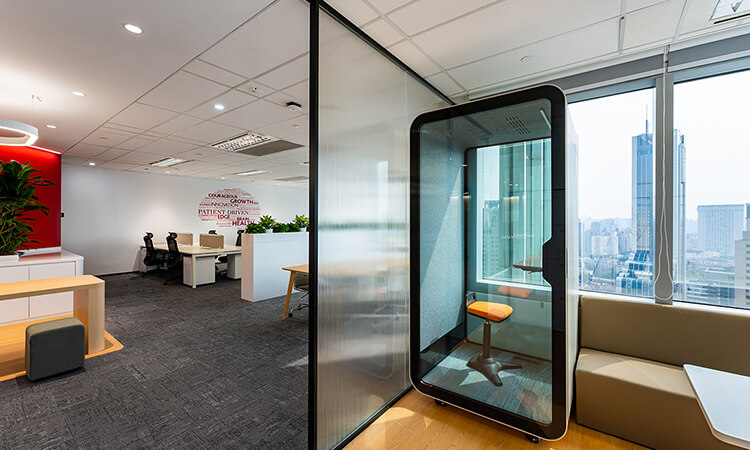 上海辦公室快速裝修完工照