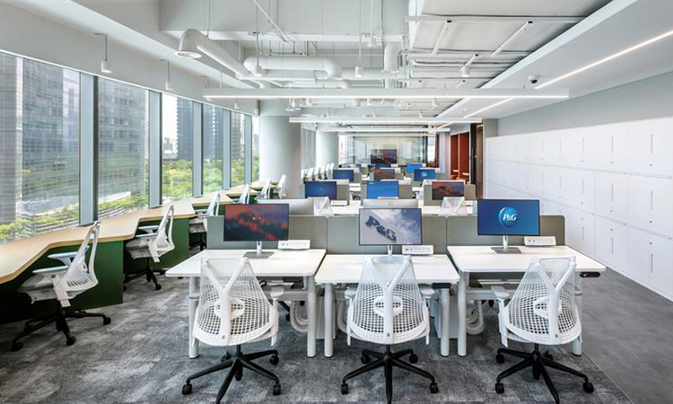 員工辦公區(qū)裝修完工照